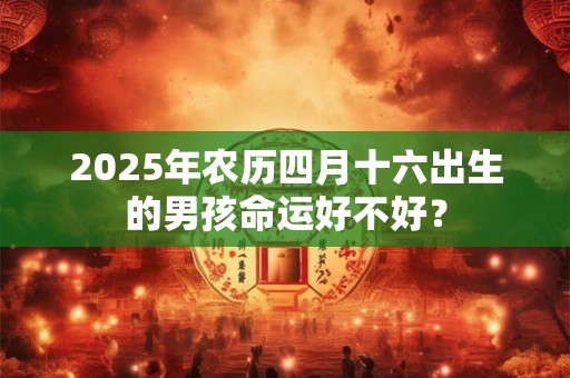 2025年农历四月十六出生的男孩命运好不好？