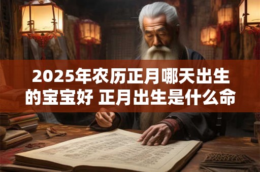 2025年农历正月哪天出生的宝宝好 正月出生是什么命