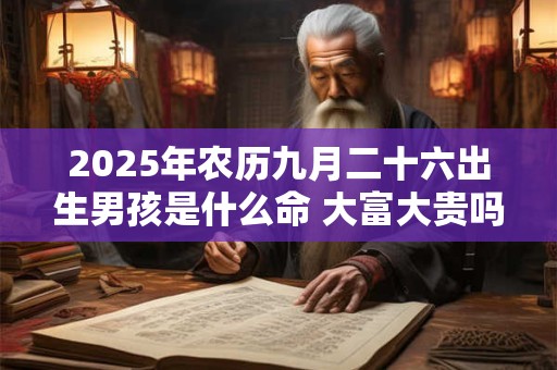 2025年农历九月二十六出生男孩是什么命 大富大贵吗