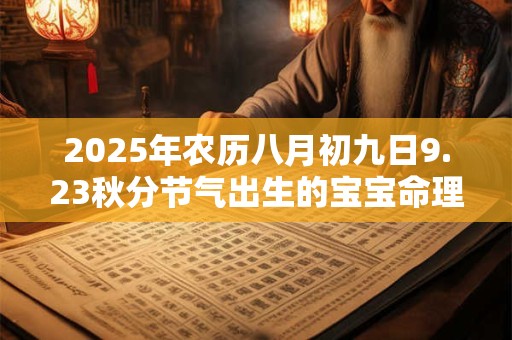 2025年农历八月初九日9.23秋分节气出生的宝宝命理解析