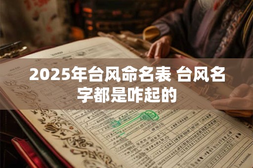 2025年台风命名表 台风名字都是咋起的