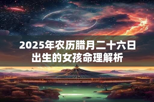 2025年农历腊月二十六日出生的女孩命理解析