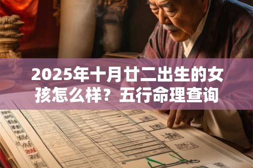 2025年十月廿二出生的女孩怎么样？五行命理查询