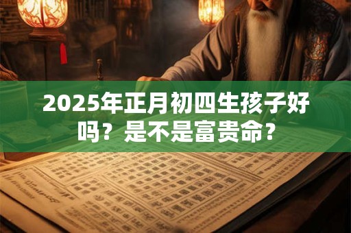 2025年正月初四生孩子好吗？是不是富贵命？