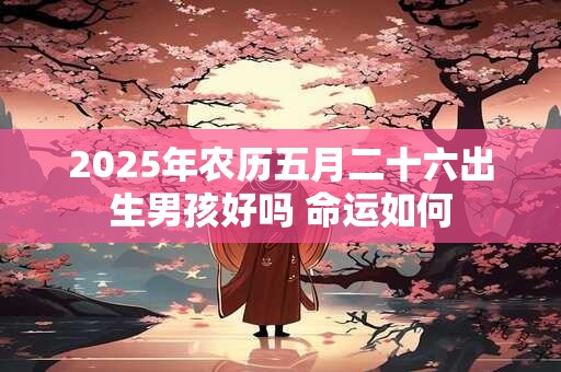 2025年农历五月二十六出生男孩好吗 命运如何
