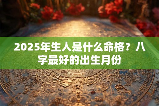 2025年生人是什么命格？八字最好的出生月份