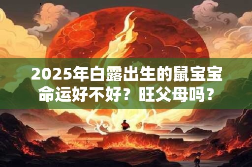 2025年白露出生的鼠宝宝命运好不好？旺父母吗？