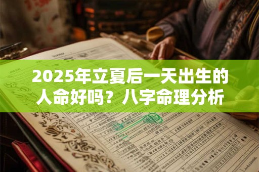2025年立夏后一天出生的人命好吗？八字命理分析