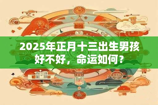2025年正月十三出生男孩好不好，命运如何？
