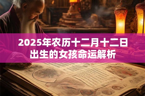 2025年农历十二月十二日出生的女孩命运解析