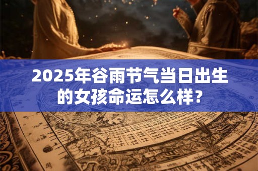 2025年谷雨节气当日出生的女孩命运怎么样？