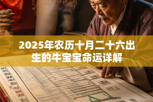 2025年农历十月二十六出生的牛宝宝命运详解