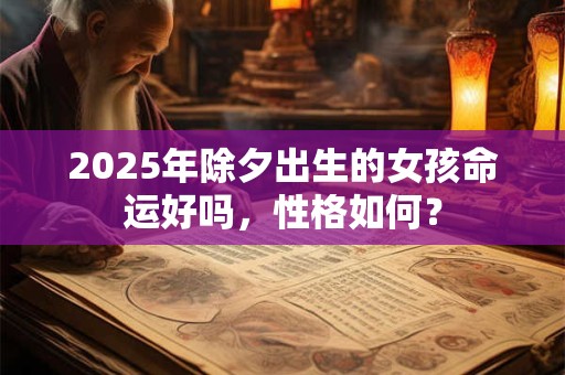 2025年除夕出生的女孩命运好吗，性格如何？