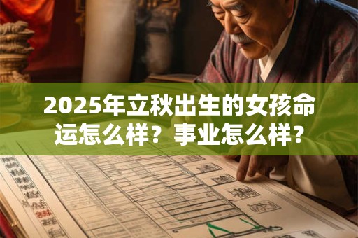 2025年立秋出生的女孩命运怎么样？事业怎么样？