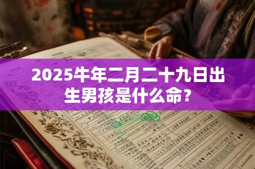 2025牛年二月二十九日出生男孩是什么命？