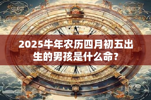 2025牛年农历四月初五出生的男孩是什么命？