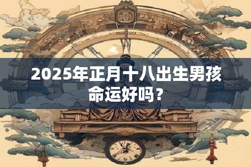 详细阅读:2025年正月十八出生男孩命运好吗? 2025年正月十八出生男孩命运好吗?