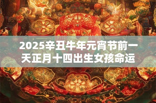 详细阅读:2025辛丑牛年元宵节前一天正月十四出生女孩命运 2025辛丑牛年元宵节前一天正月十四出生女孩命运