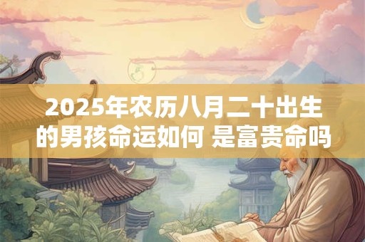 2025年农历八月二十出生的男孩命运如何 是富贵命吗