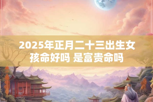 2025年正月二十三出生女孩命好吗 是富贵命吗