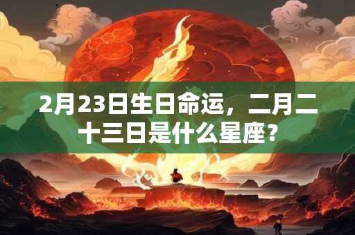 详细阅读:2月23日生日命运,二月二十三日是什么星座? 2月23日生日命运,二月二十三日是什么星座?