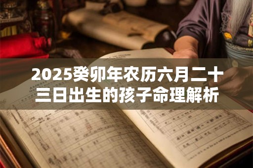 2025癸卯年农历六月二十三日出生的孩子命理解析