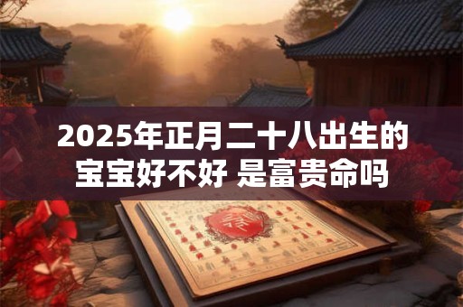 2025年正月二十八出生的宝宝好不好 是富贵命吗