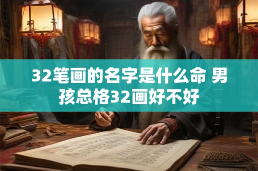 32笔画的名字是什么命 男孩总格32画好不好