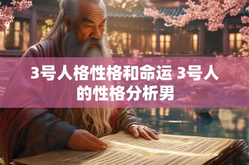 3号人格性格和命运 3号人的性格分析男