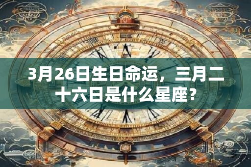 3月26日生日命运，三月二十六日是什么星座？