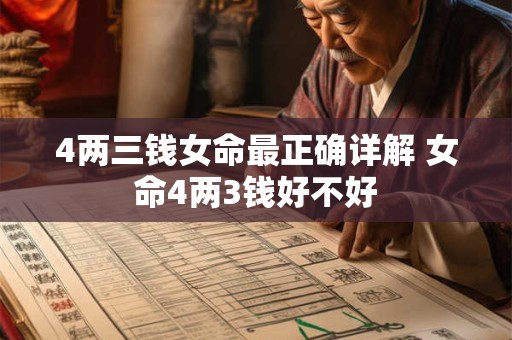 4两三钱女命最正确详解 女命4两3钱好不好