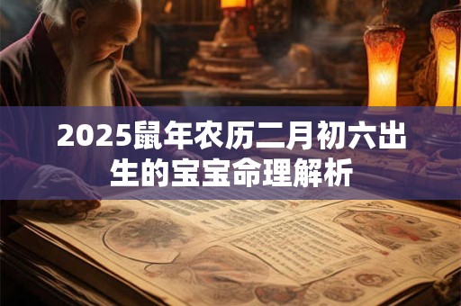 2025鼠年农历二月初六出生的宝宝命理解析