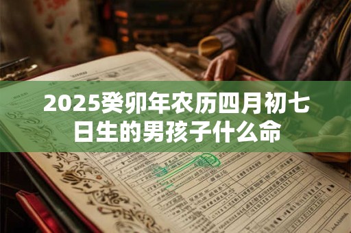 2025癸卯年农历四月初七日生的男孩子什么命