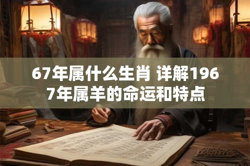 67年属什么生肖 详解1967年属羊的命运和特点