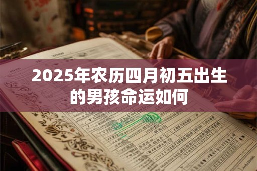 2025年农历四月初五出生的男孩命运如何