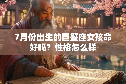 7月份出生的巨蟹座女孩命好吗？性格怎么样