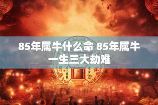 85年属牛什么命 85年属牛一生三大劫难