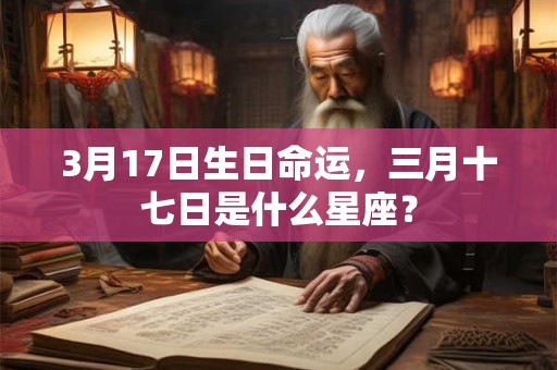 3月17日生日命运，三月十七日是什么星座？