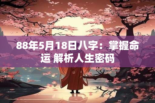 88年5月18日八字：掌握命运 解析人生密码