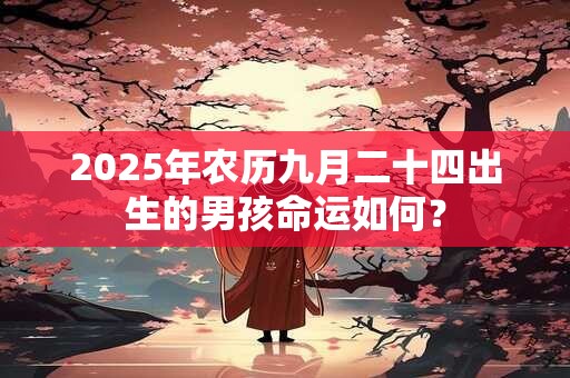 2025年农历九月二十四出生的男孩命运如何？