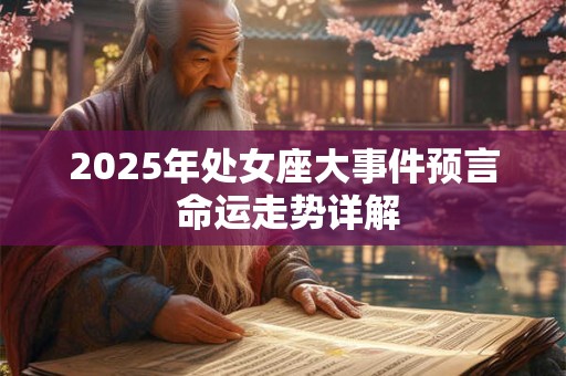 2025年处女座大事件预言 命运走势详解