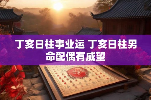 丁亥日柱事业运 丁亥日柱男命配偶有威望