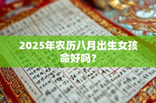 2025年农历八月出生女孩命好吗？