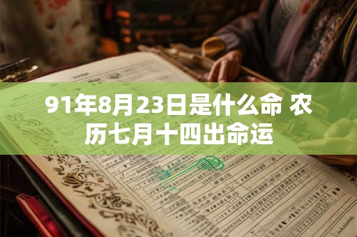 91年8月23日是什么命 农历七月十四出命运