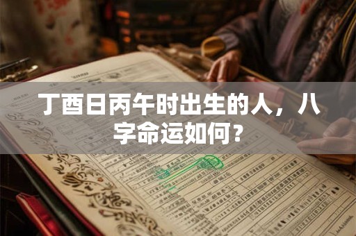 丁酉日丙午时出生的人，八字命运如何？
