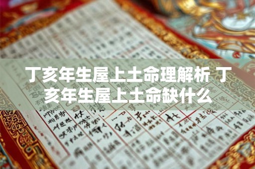 丁亥年生屋上土命理解析 丁亥年生屋上土命缺什么
