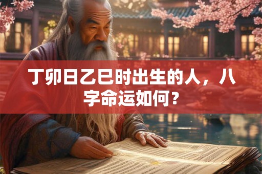丁卯日乙巳时出生的人，八字命运如何？