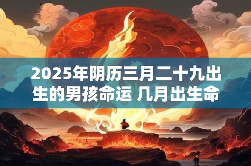 2025年阴历三月二十九出生的男孩命运 几月出生命最差