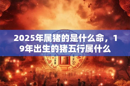 2025年属猪的是什么命，19年出生的猪五行属什么