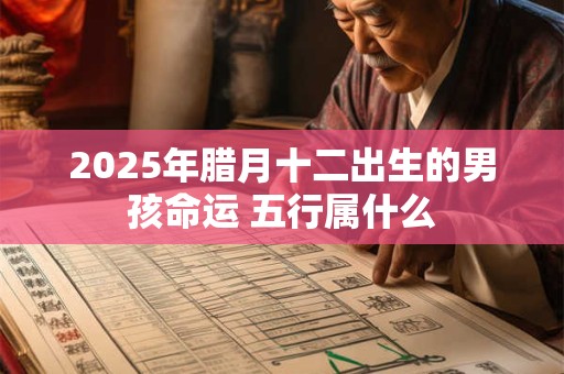 2025年腊月十二出生的男孩命运 五行属什么